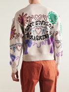 Acne Studios - Jacquard-Knit Cotton-Blend Sweater - Neutrals