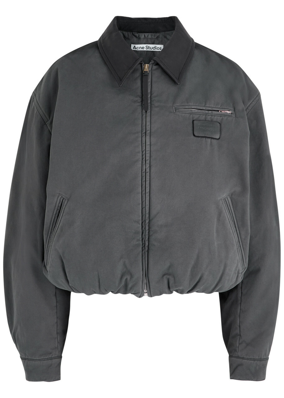 Acne Studios Okra Padded Twill Bomber Jacket Grey