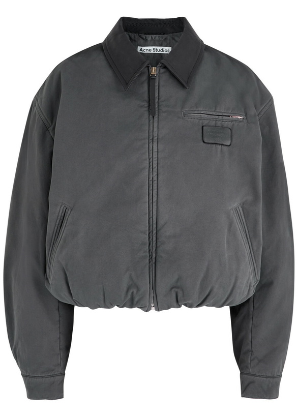Photo: Acne Studios Okra Padded Twill Bomber Jacket Grey