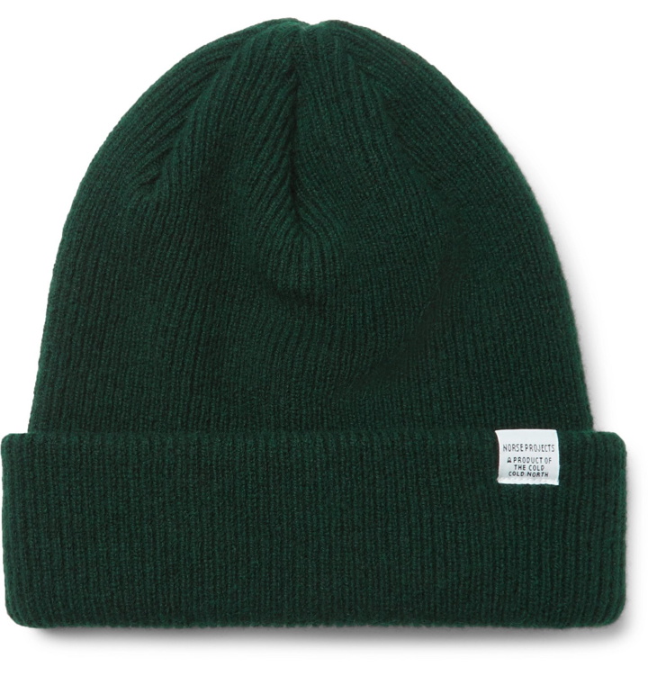 Photo: Norse Projects - Ribbed Wool Beanie - Green