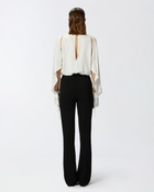 Pinko Silk Blend Blouse With Ruffled Sleeves Vanilla Ice Cream White