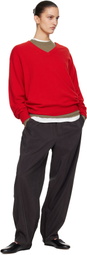 ssstein Brown Silk Nylon Track Trousers