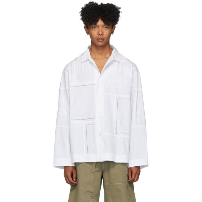 Photo: Jacquemus White La Chemise Mouchoirs Long Sleeve Shirt