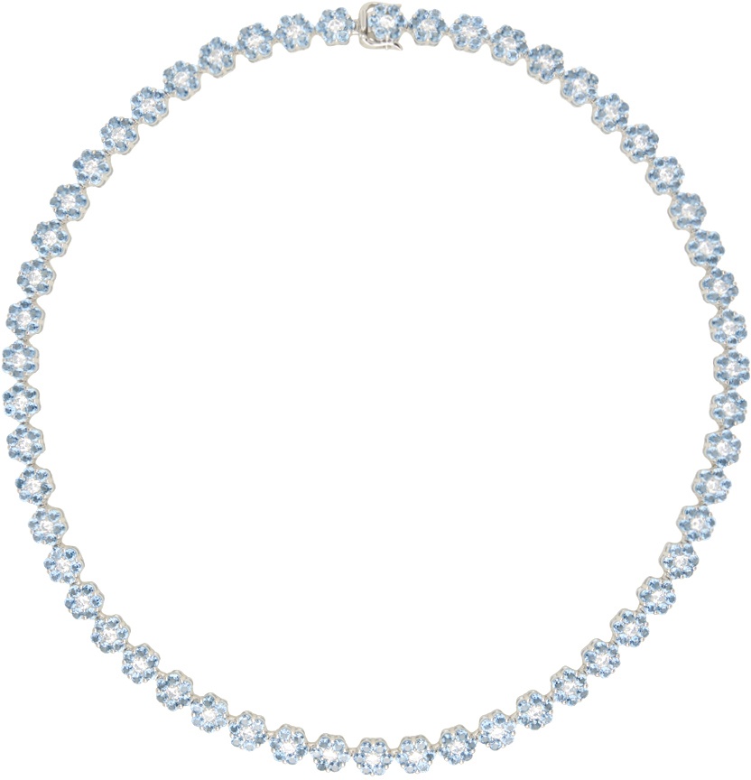 Photo: Botter SSENSE Exclusive Silver & Blue Hatton Labs Edition Daisy Tennis Necklace