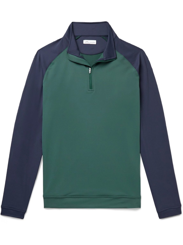 Photo: Peter Millar - Perth Stretch-Jersey Half-Zip Sweatshirt - Green