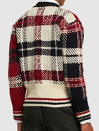 THOM BROWNE - Fun Mix Tartan Jacquard Wool Cardigan