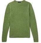 Incotex - Brushed Virgin Wool Sweater - Men - Green