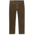 Beams Plus - Slim-Fit Tapered Cotton-Blend Corduroy Trousers - Green