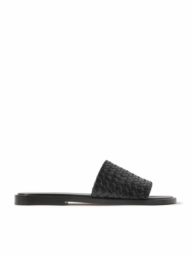 Photo: Bottega Veneta - Intrecciato Leather Sandals - Black