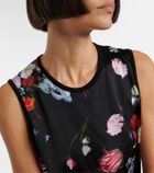 Erdem Floral printed wool top