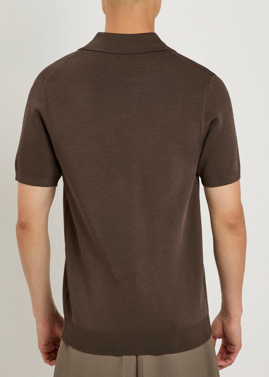 Raith Privida Knit Polo Shirt Brown