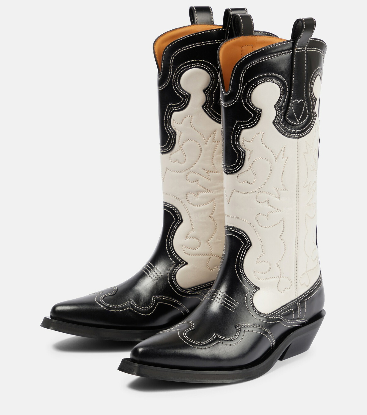 【送料&関税込】Ganni western Texas Boots Ganni - Leather cowboy boots GANNI
