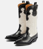 Ganni - Leather cowboy boots