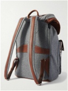 Brunello Cucinelli - Full-Grain Leather-Trimmed Felt Backpack