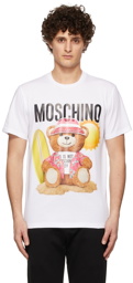 Moschino White Graphic Print T-shirt