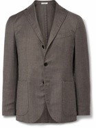 Boglioli - K-Jacket Unstructured Herringbone Virgin Wool-Blend Blazer - Brown