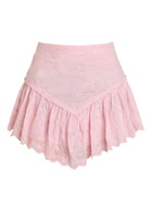 Isabel Marant Zoelia Embroidered Cotton and Silk-blend Mini Skirt Pink