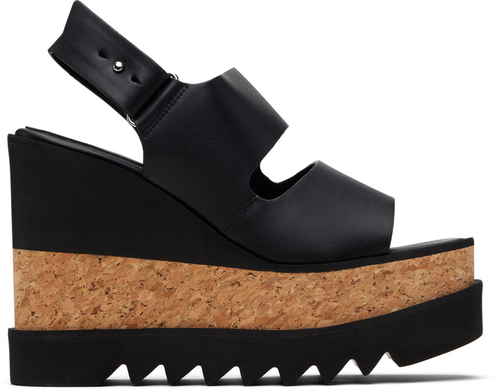 Photo: Stella McCartney Black Elyse Alter Mat Platform Heeled Sandals