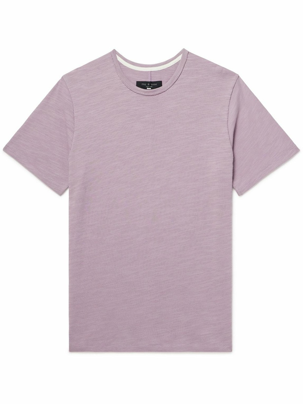 Photo: Rag & Bone - Classic Flame Cotton-Jersey T-Shirt - Pink