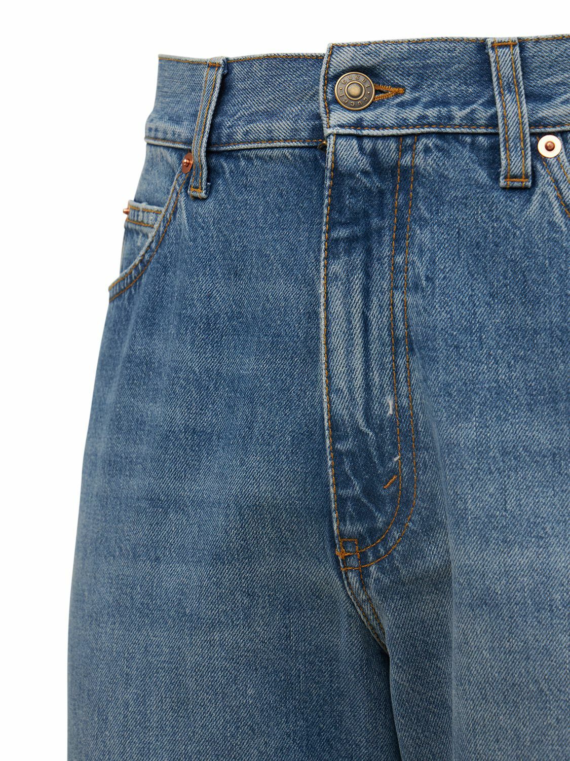 デニム・ジーパン GUCCI DARK BLUE COTTON DENIM JEANS GUCCI | BAGGY DENIM PANT
