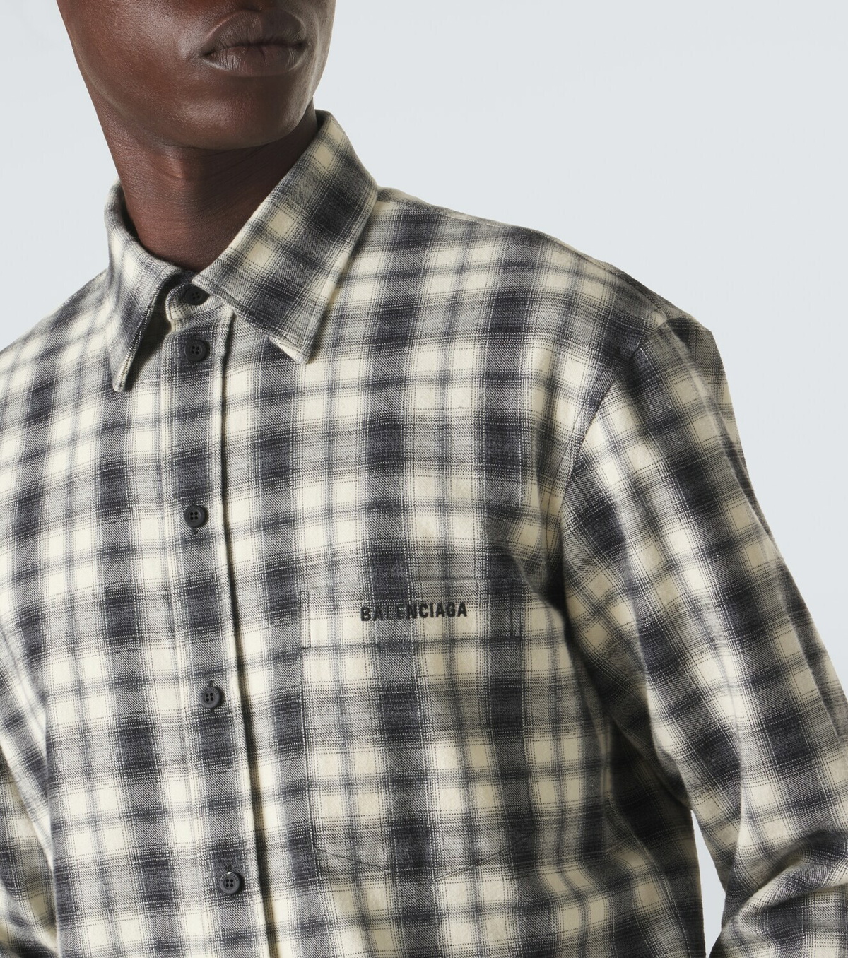 Balenciaga Checked cotton flannel shirt