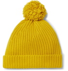 Connolly - Goodwood Ribbed Cashmere Beanie - Yellow