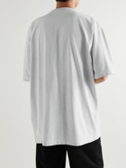 Balenciaga - Printed Cotton-Jersey T-Shirt - Gray