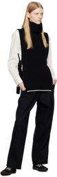 Y's Black Single-Pleated Trouser