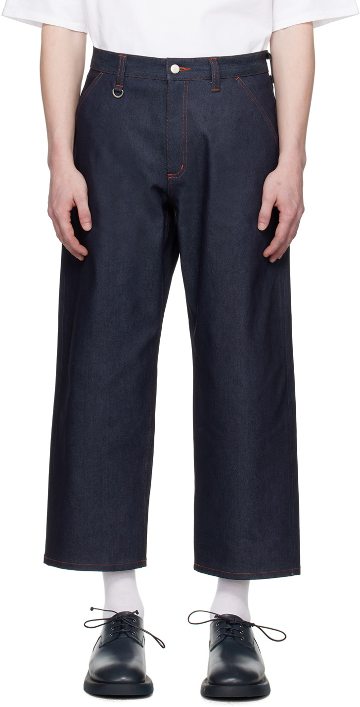 SOPHNET. Indigo Wide Jeans