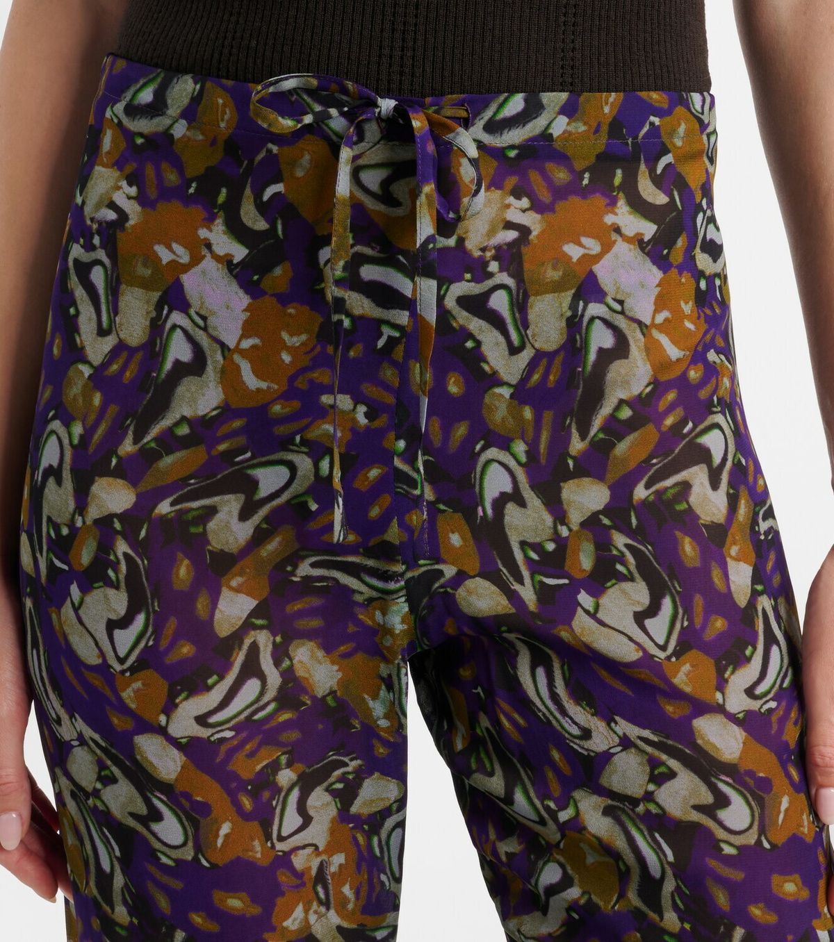 Dries Van Noten Printed wide-leg pants