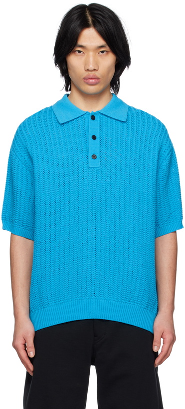 Photo: Solid Homme Blue Herringbone Polo