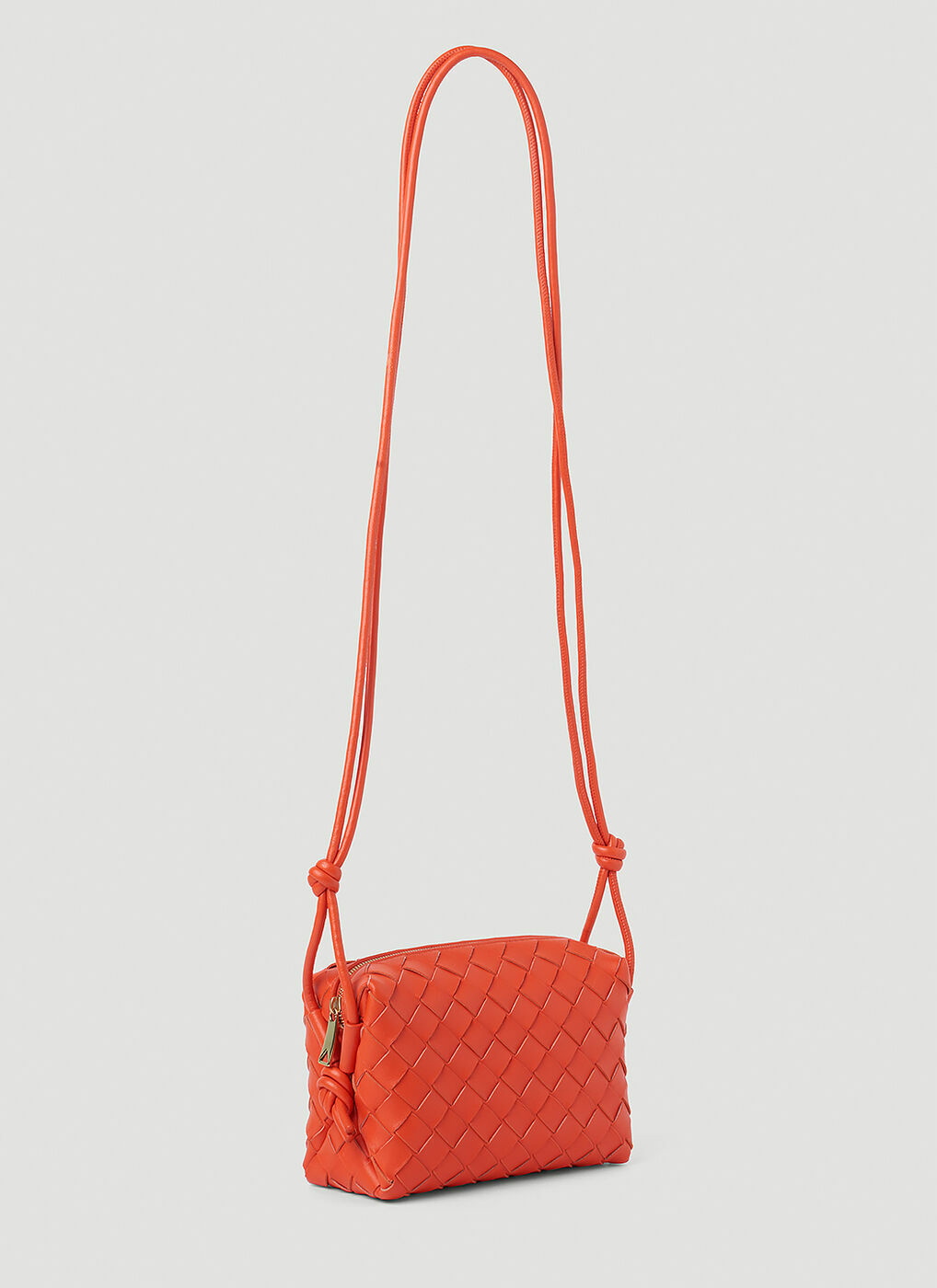 Bottega Veneta - Loop Intrecciato Mini Shoulder Bag in Orange Bottega Veneta