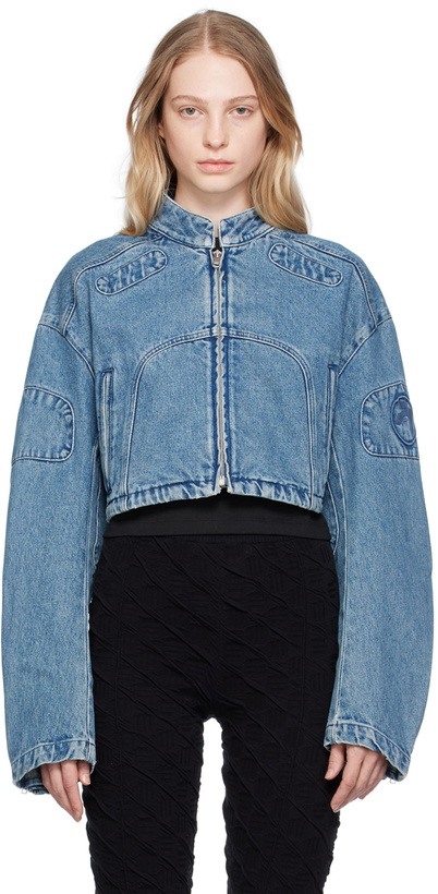 Photo: AMBUSH Blue Cropped Denim Jacket