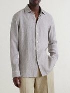 Slowear - Striped Linen Shirt - Brown