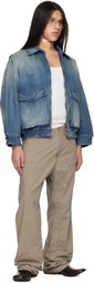 MM6 Maison Margiela Blue Denim Sports Jacket