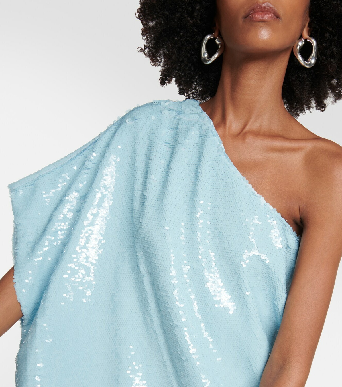The Frankie Shop Gloria sequined one-shoulder minidress