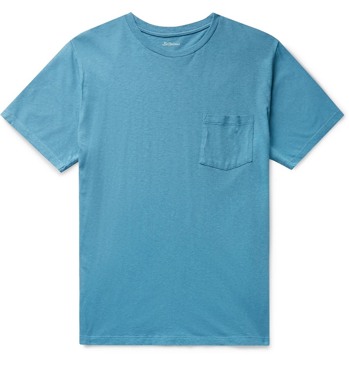 Photo: Bellerose - Cotton and Linen-Blend T-Shirt - Blue