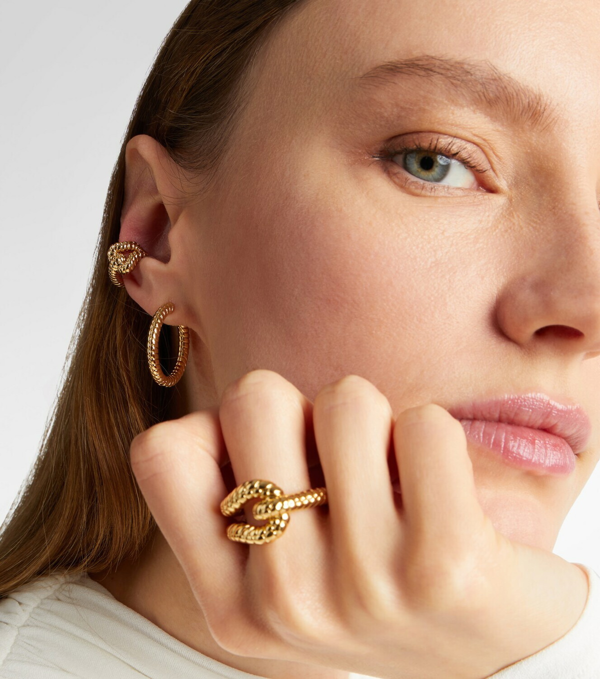 Jennifer Fisher Madison Avenue gold-plated hoop earrings