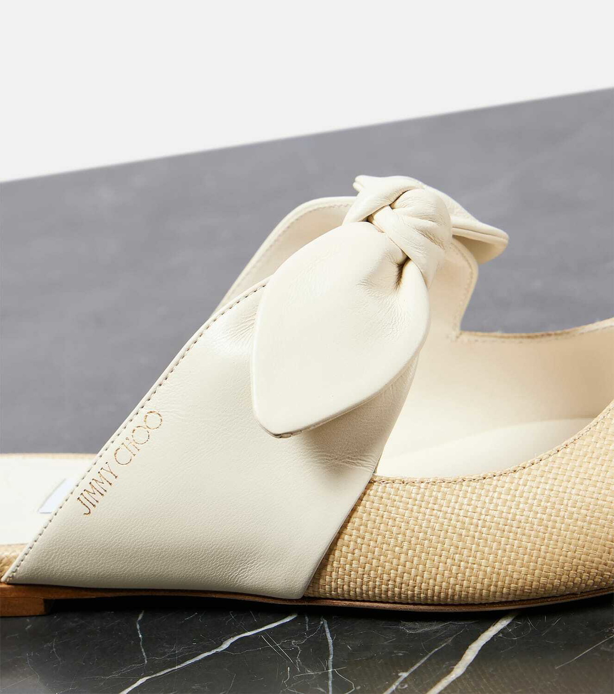 Jimmy Choo Rali leather and raffia mules Jimmy Choo