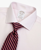 Brooks Brothers Men's Stretch Soho Extra-Slim-Fit Dress Shirt, Non-Iron Twill English Collar Micro-Check | Pink