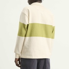 Café Mountain Men's Block Stripe Sportsman Shirt in Ecru/Kiwi