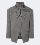 Magda Butrym Herringbone wool and cashmere-blend blazer