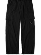 C.P. Company - Straight-Leg Logo-Appliquéd Ripstop Cargo Pants - Black