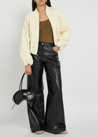 Arma Catania Wide-leg Leather Trousers Black
