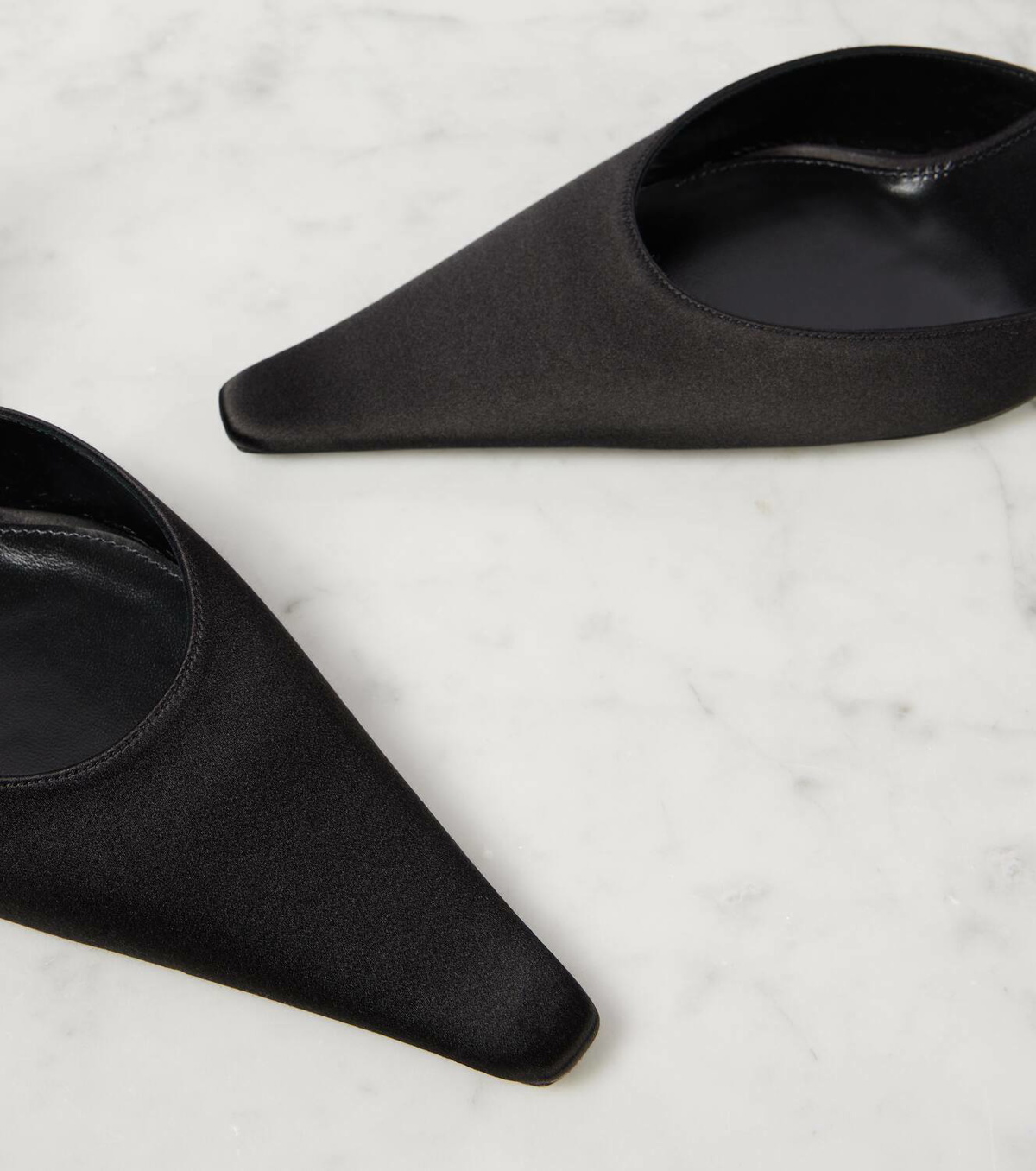 Saint Laurent Aimée 75 satin slingback pumps Saint Laurent