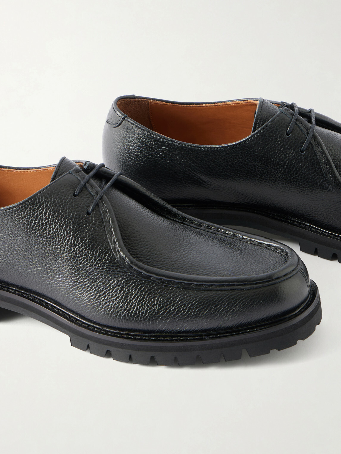 Mr P. - Jacques Full-Grain Leather Derby Shoes - Black