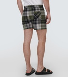 Acne Studios Face checked cotton shorts