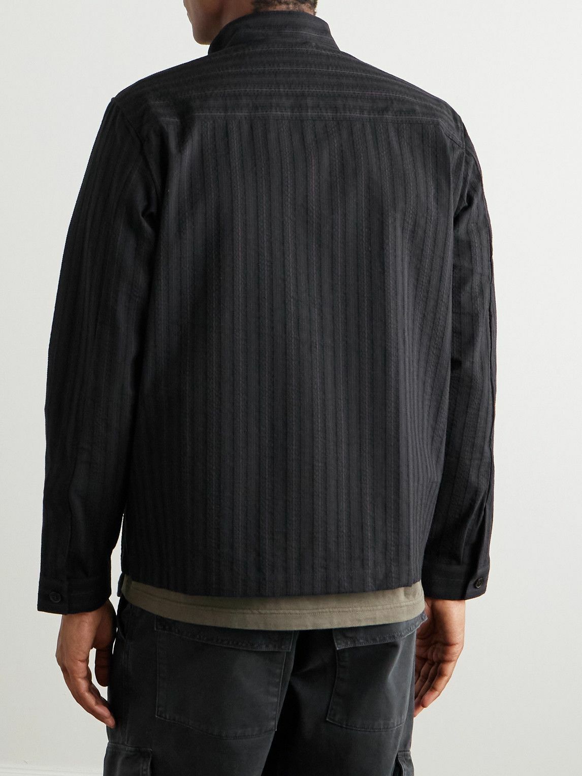 NN07 - Jaxon 1921 Striped Cotton and Silk-Blend Jacket - Black NN07