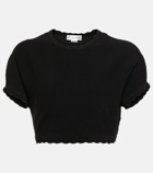 Victoria Beckham - Scalloped knitted crop top