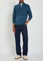 PS Paul Smith Half-zip Cotton Jumper Blue